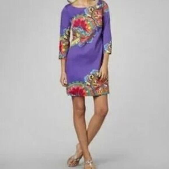 Lilly Pulitzer SHAUNA PRINTED DRESS POP Purple Optical Confusion Size 12 NWT - Picture 7 of 7